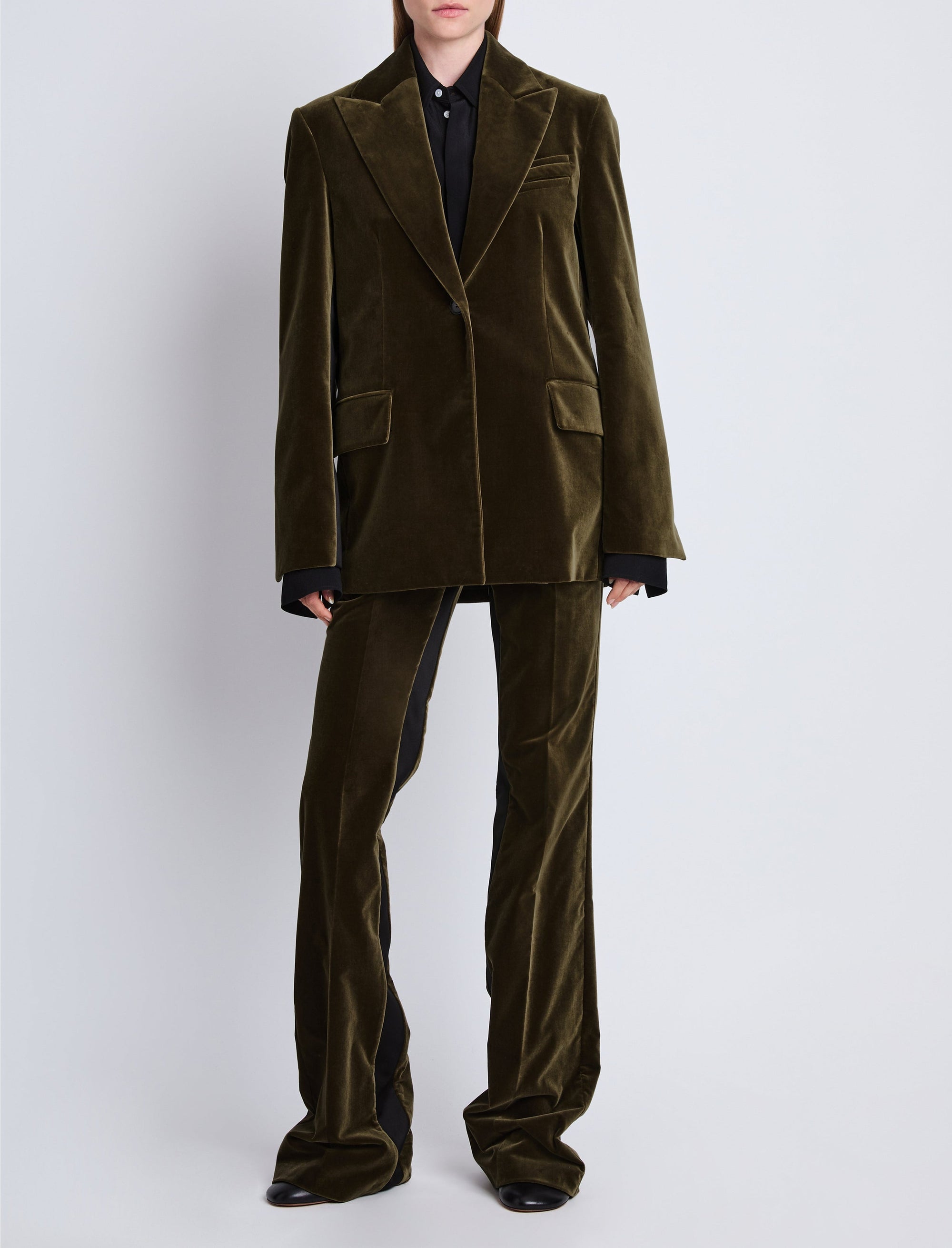 Veste Nico en velours - Olive