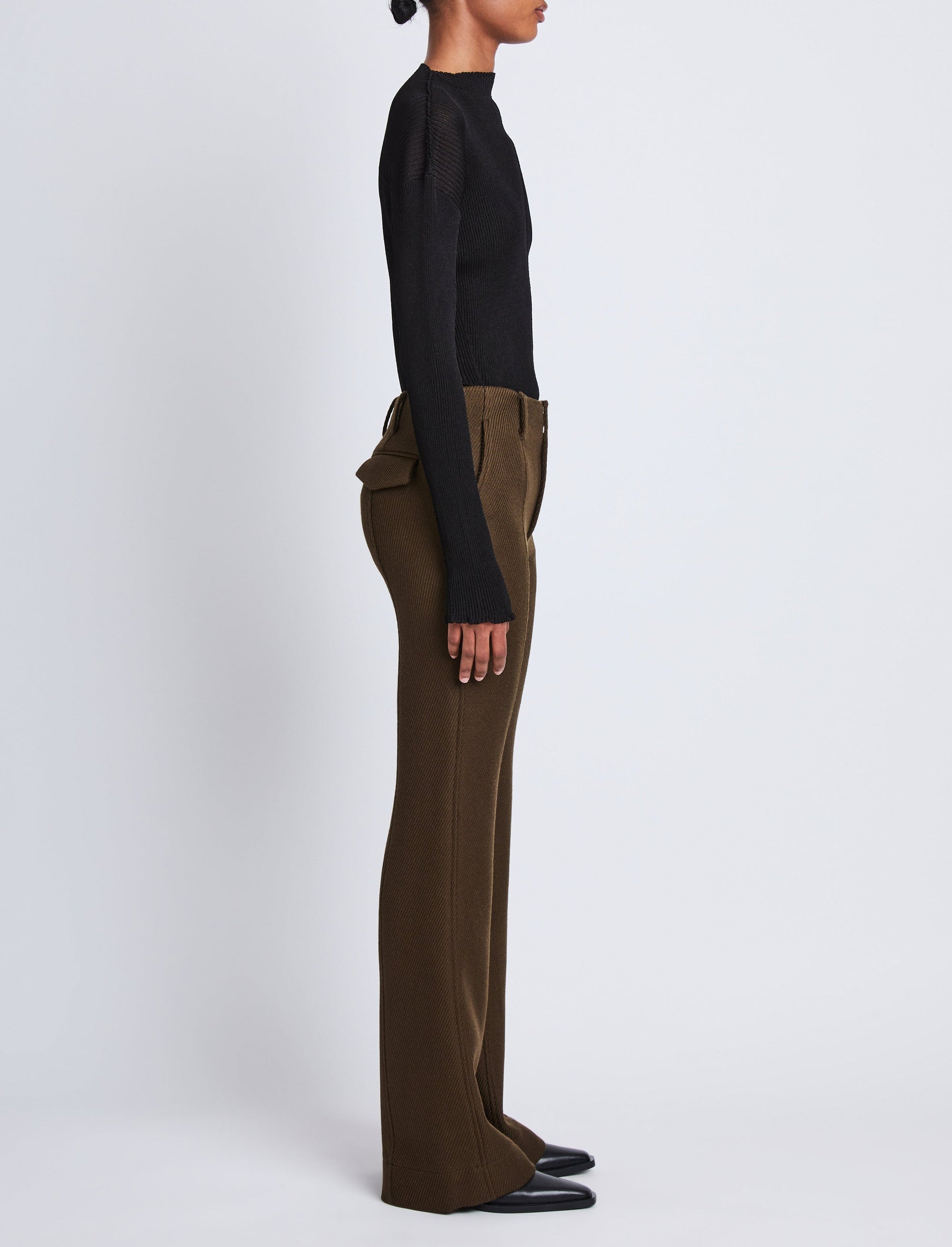 Pantalon Barbara en laine - Dark Loden