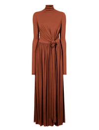 Robe longue Meret nouée à la taille - Tobacco