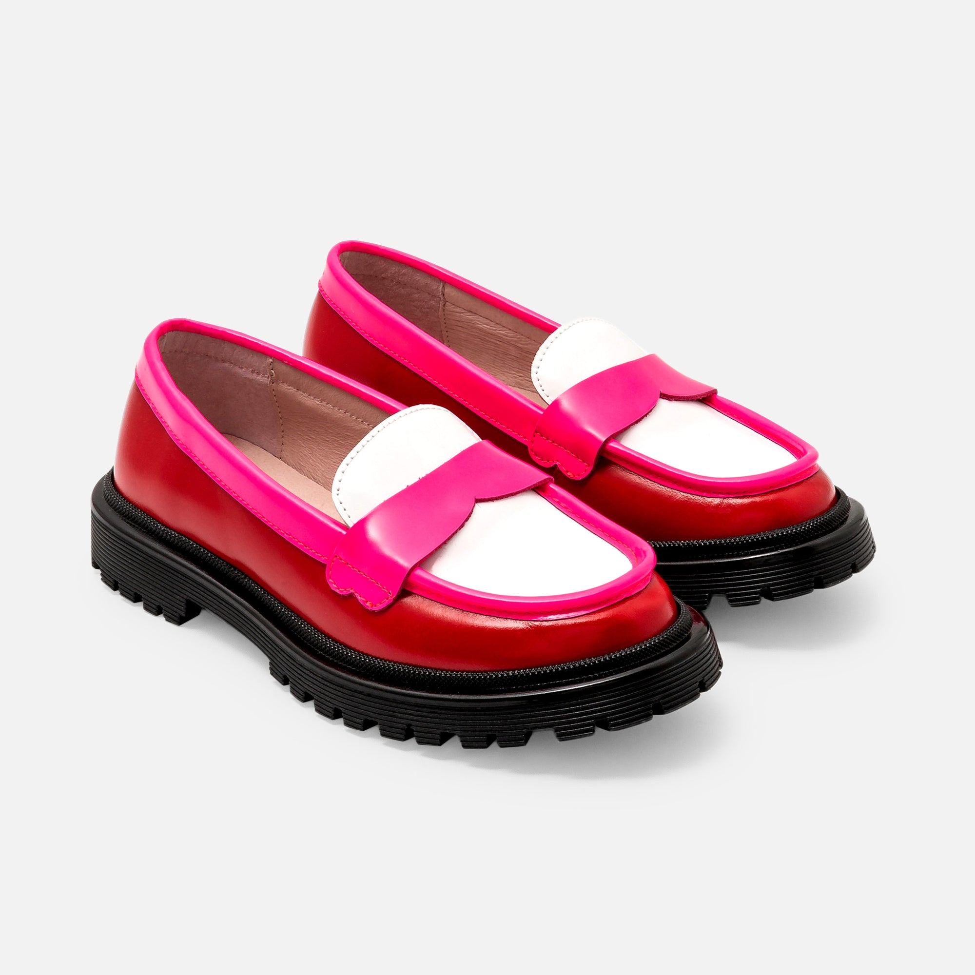 28 QTY / ROSE/ROUGE CHAUSSURES CUIR TESS