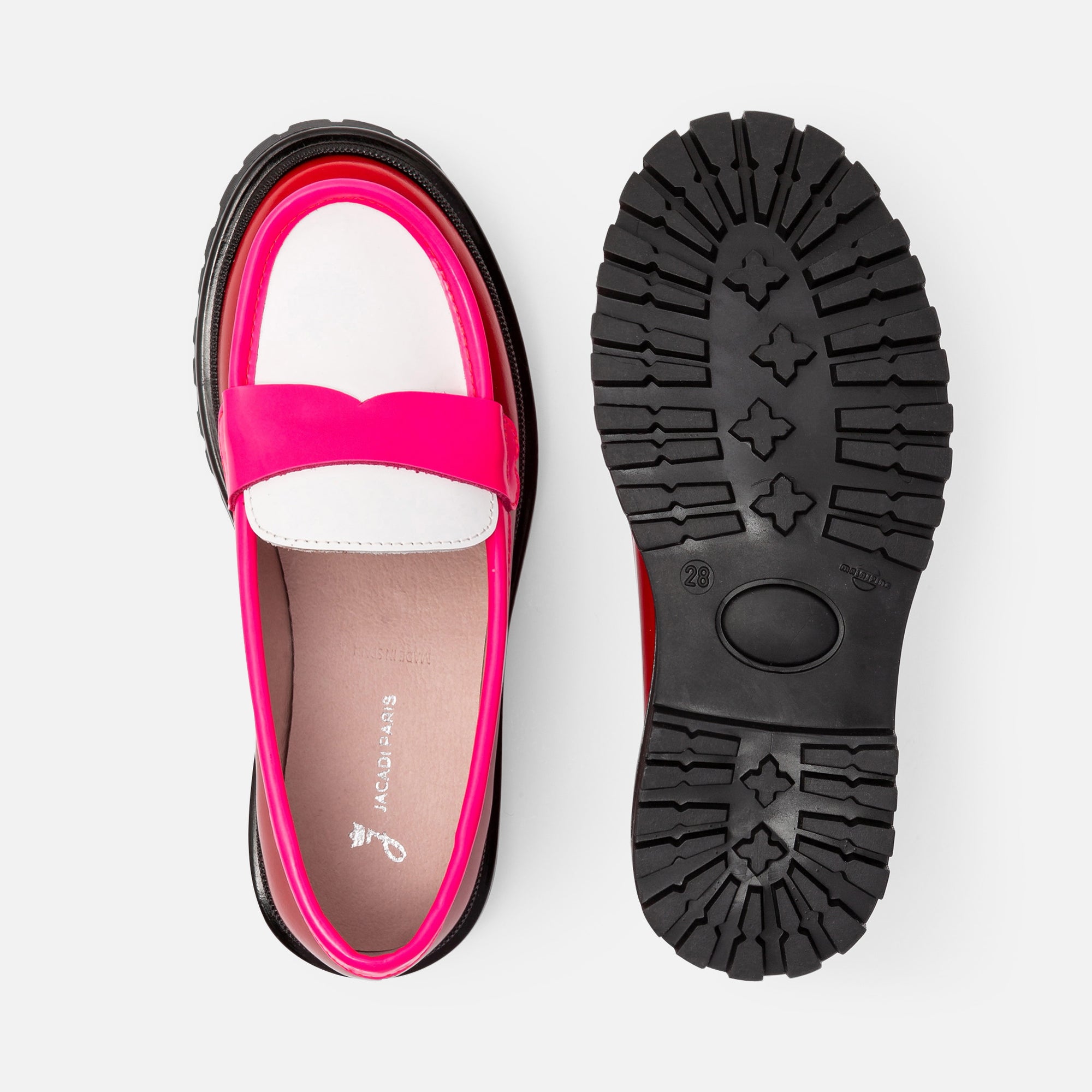 28 QTY / ROSE/ROUGE CHAUSSURES CUIR TESS
