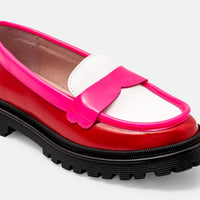 28 QTY / ROSE/ROUGE CHAUSSURES CUIR TESS