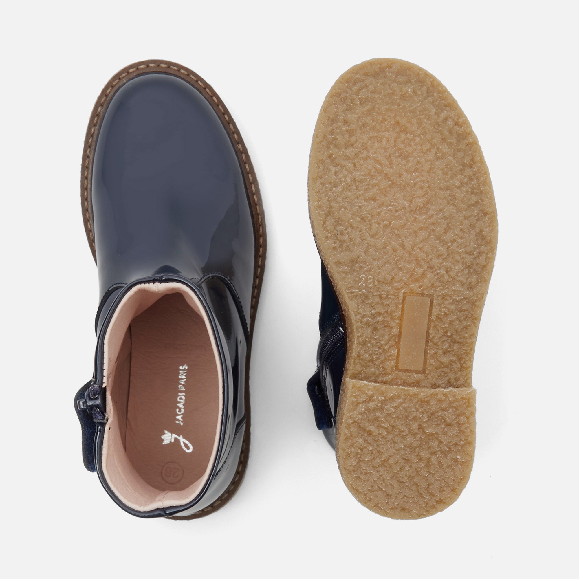 1 QTY / MARINE JACADI CHAUSSURES CUIR TOUPIE