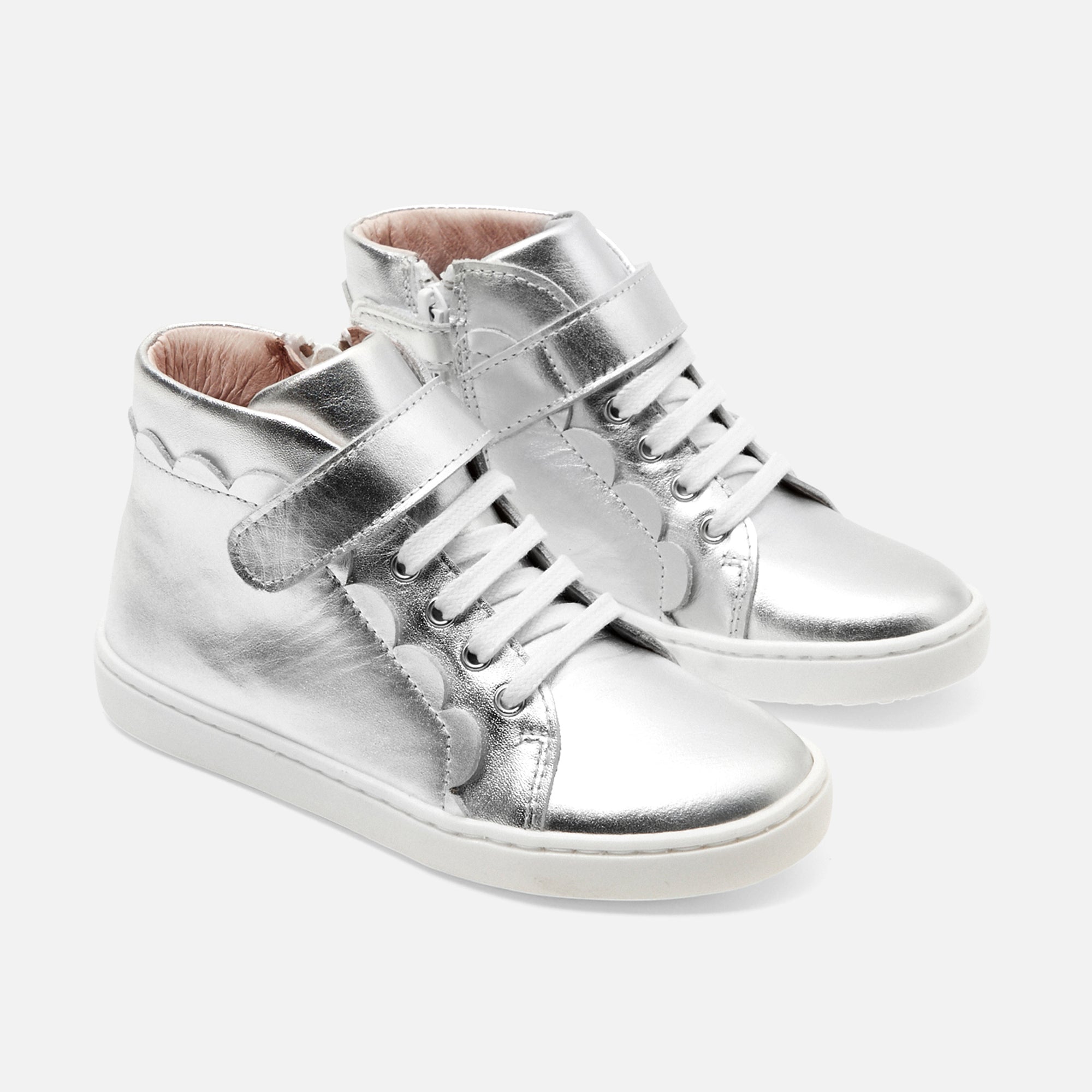2 QTY / ARGENT CHAUSSURES CUIR ERIN COL
