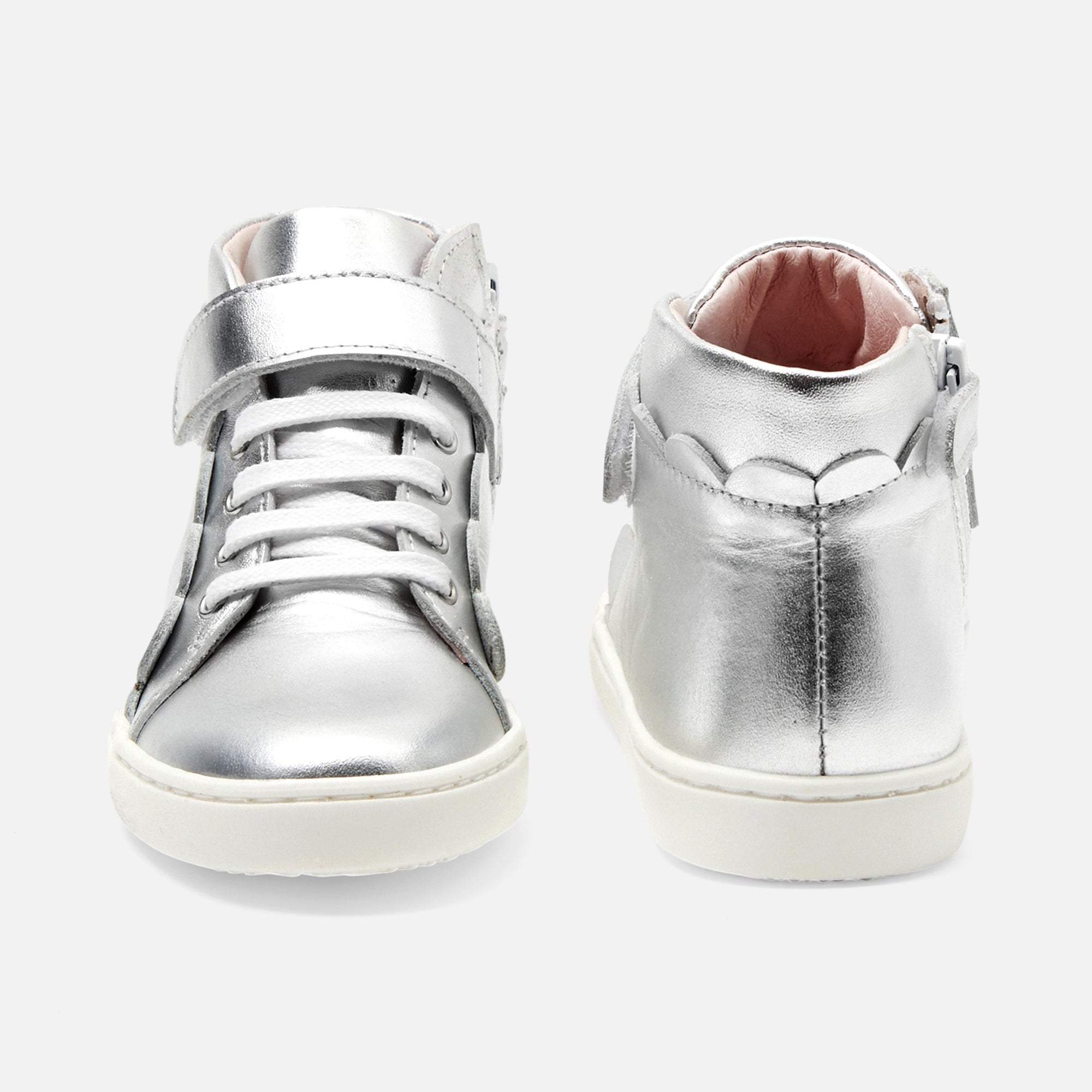 2 QTY / ARGENT CHAUSSURES CUIR ERIN COL