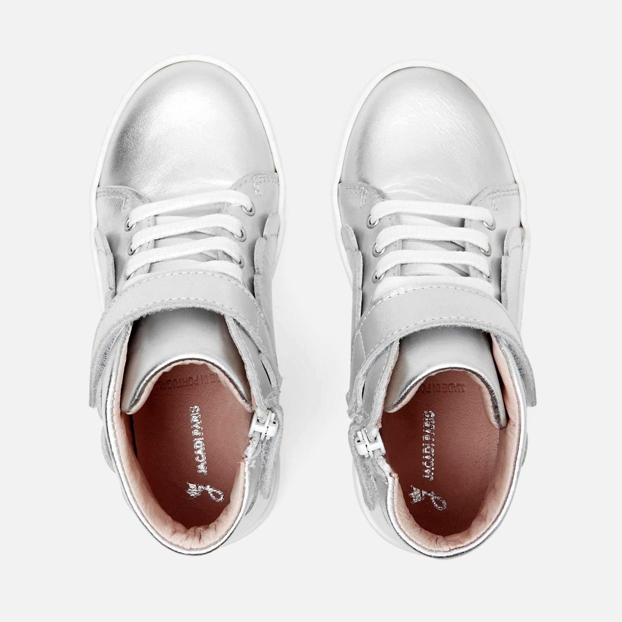 2 QTY / ARGENT CHAUSSURES CUIR ERIN COL