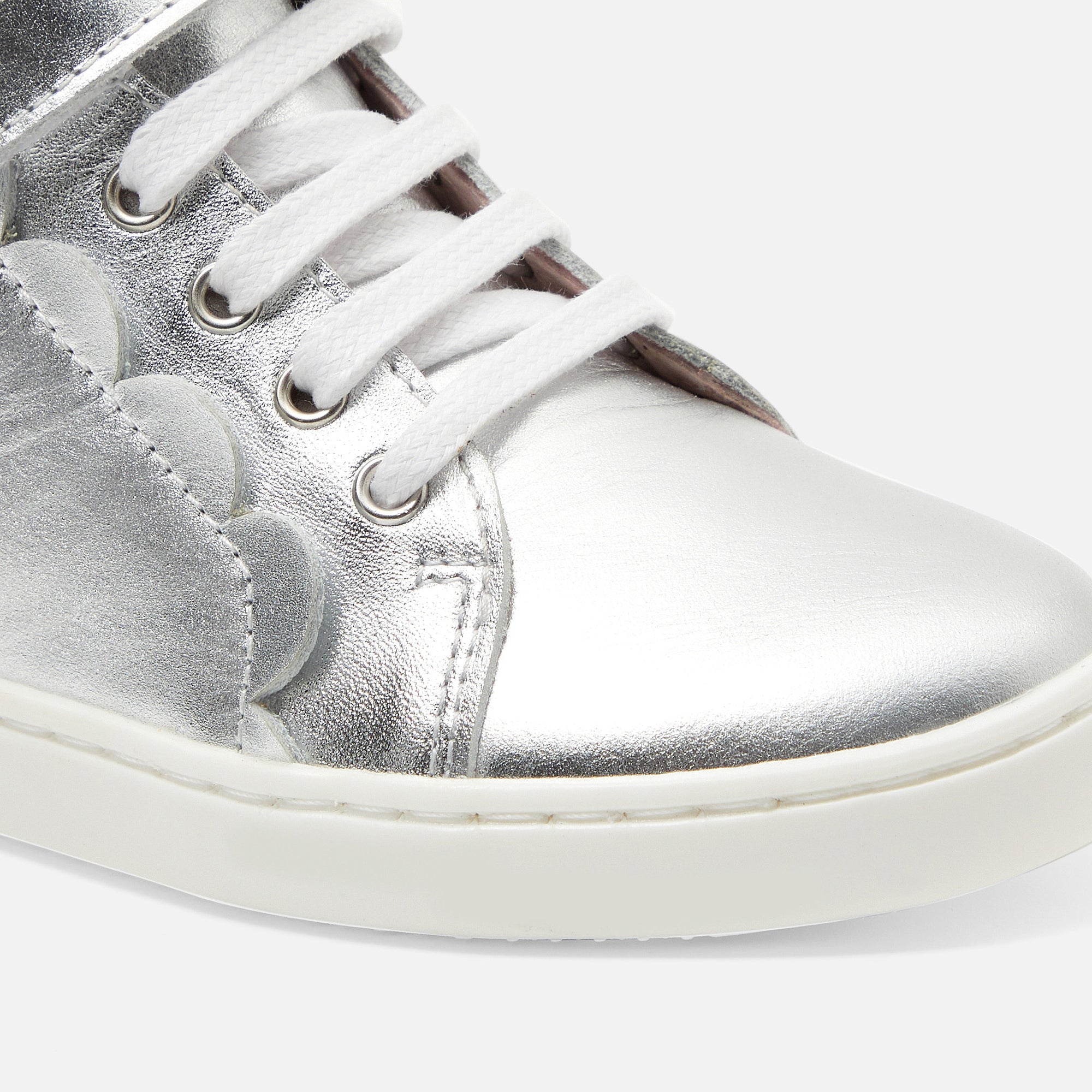 2 QTY / ARGENT CHAUSSURES CUIR ERIN COL