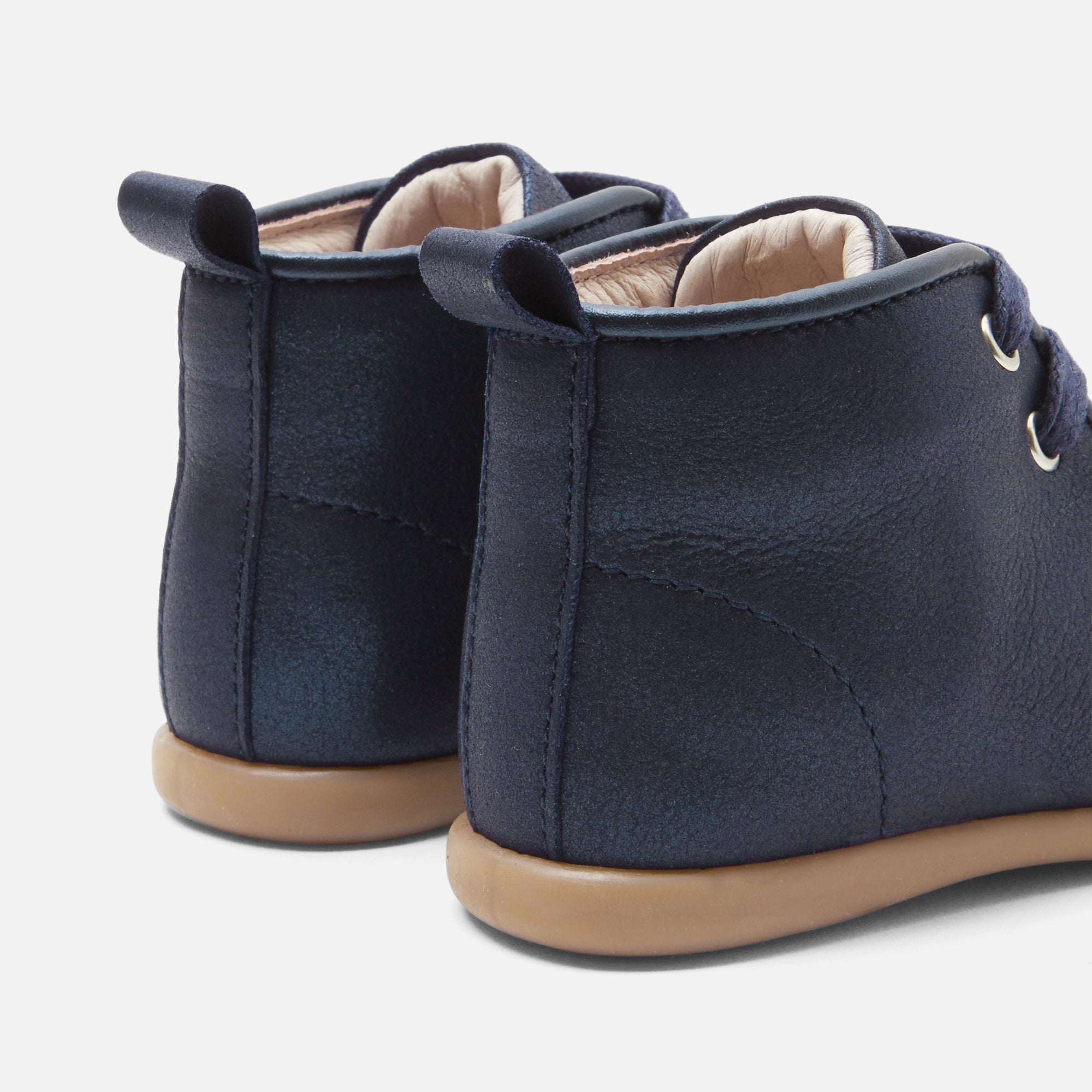 3 QTY / MARINE JACADI CHAUSSURES CUIR TICKETTE