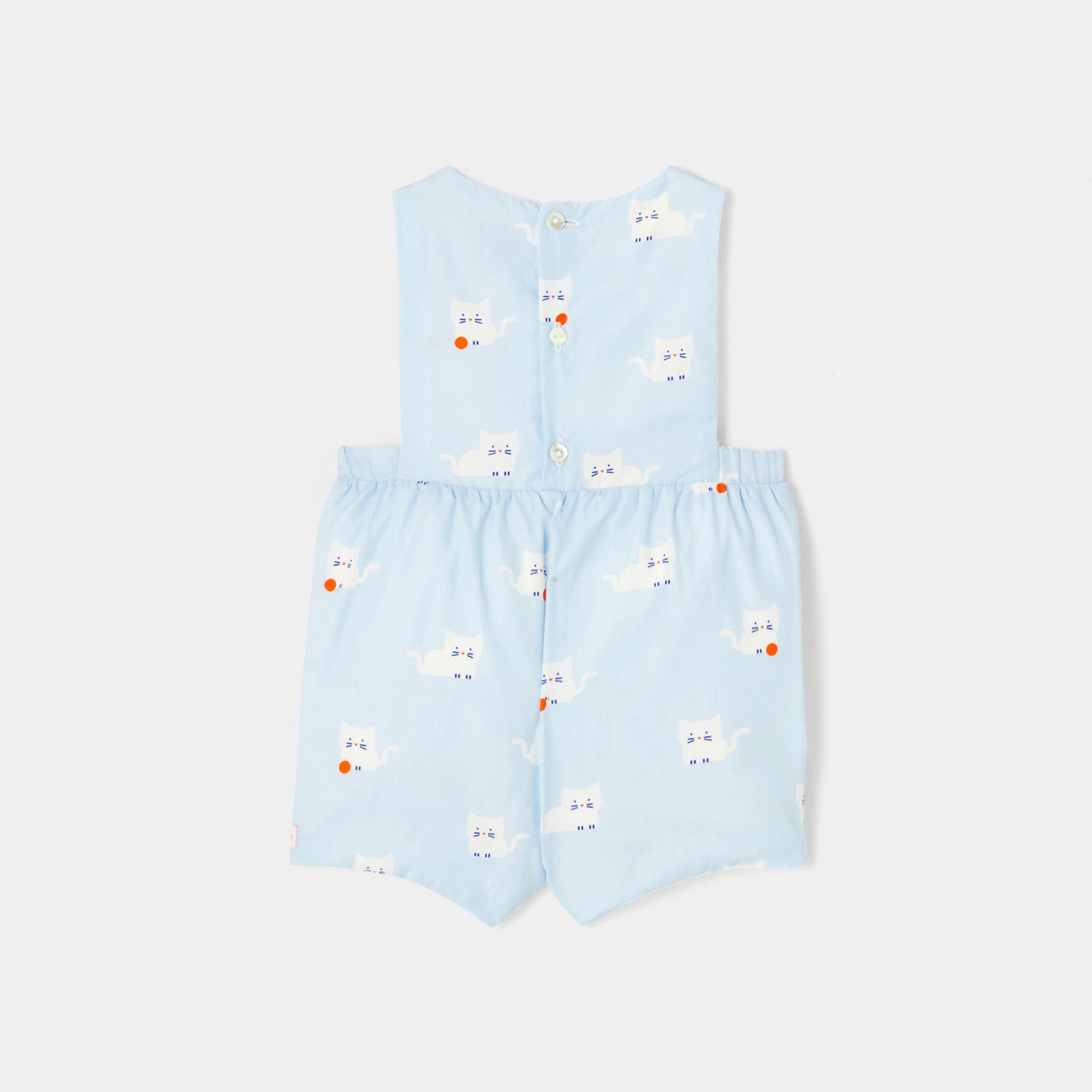 939 QTY / BLEU/MULTICO PAP COMBINAISON/ BLOOMER CAPUCIN