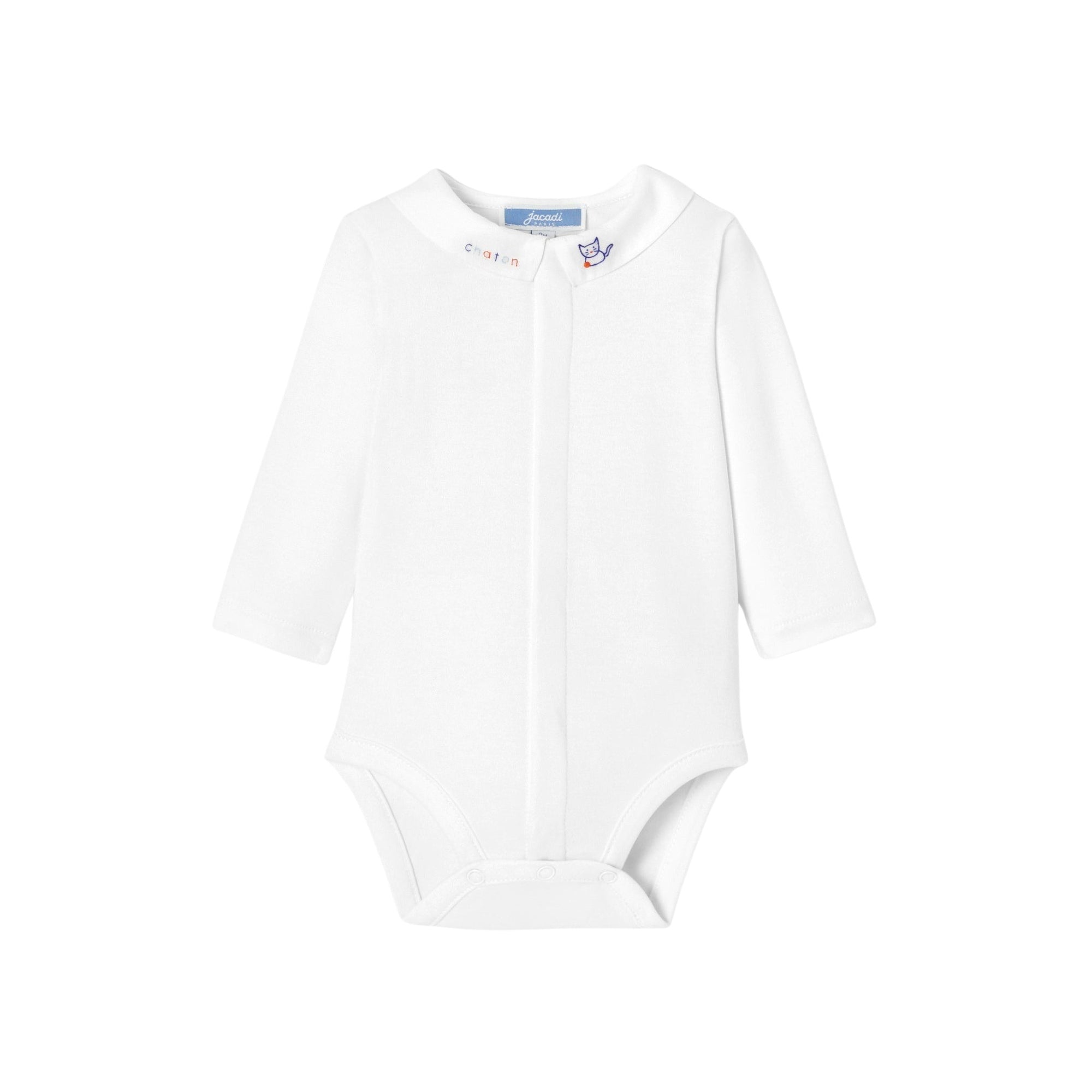 1 QTY / BLANC JACADI PAP BODY DE DESSUS CHATON