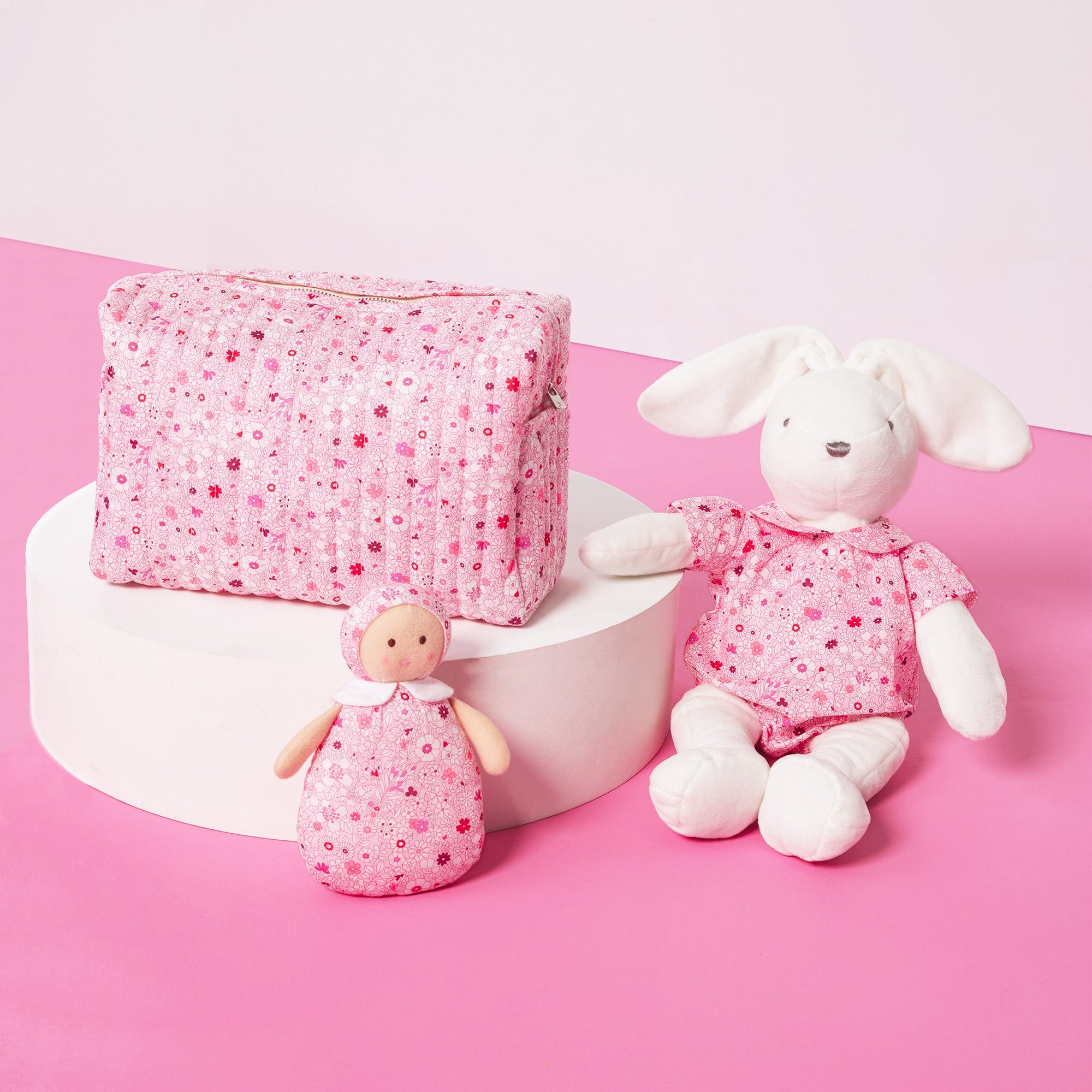 352 QTY / ROSE/MULTICO PUERICULTURE JOUETS BLOOMER LIBERTY PETIT PARIS LAPIN MM