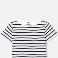 0 QTY / BLANC/MARINE PAP POLO BONO