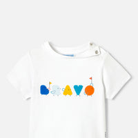 1 QTY / BLANC JACADI PAP TEE-SHIRT CHOCOLAT