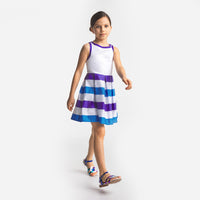 445 QTY / BLANC/BLEU PAP ROBE CHAMPAGNE