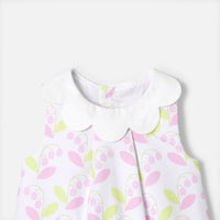 1 QTY / BLANC/MULTICO PAP COMBINAISON/ BLOOMER CAMELIE
