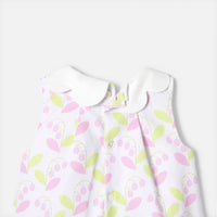 1 QTY / BLANC/MULTICO PAP COMBINAISON/ BLOOMER CAMELIE