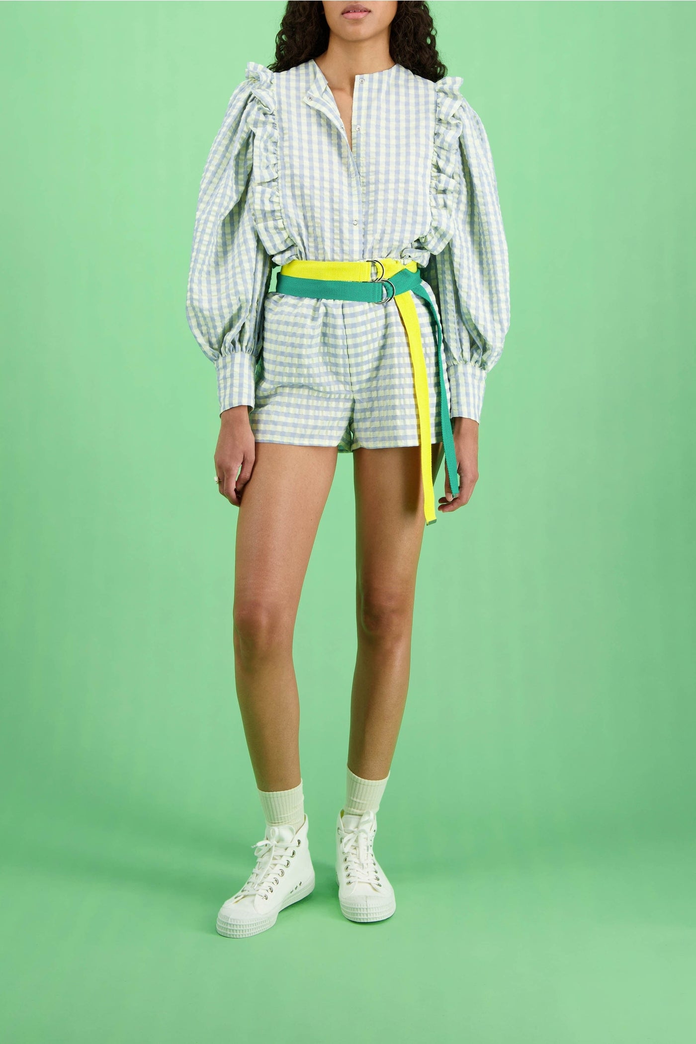 Blouse Dustin à carreaux - Ciel