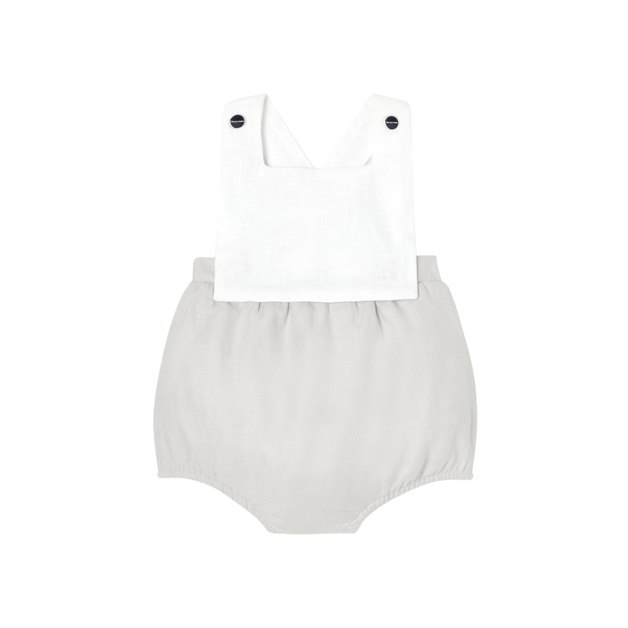 1 QTY / BLANC/GRIS PAP COMBINAISON/ BLOOMER CHATEAU