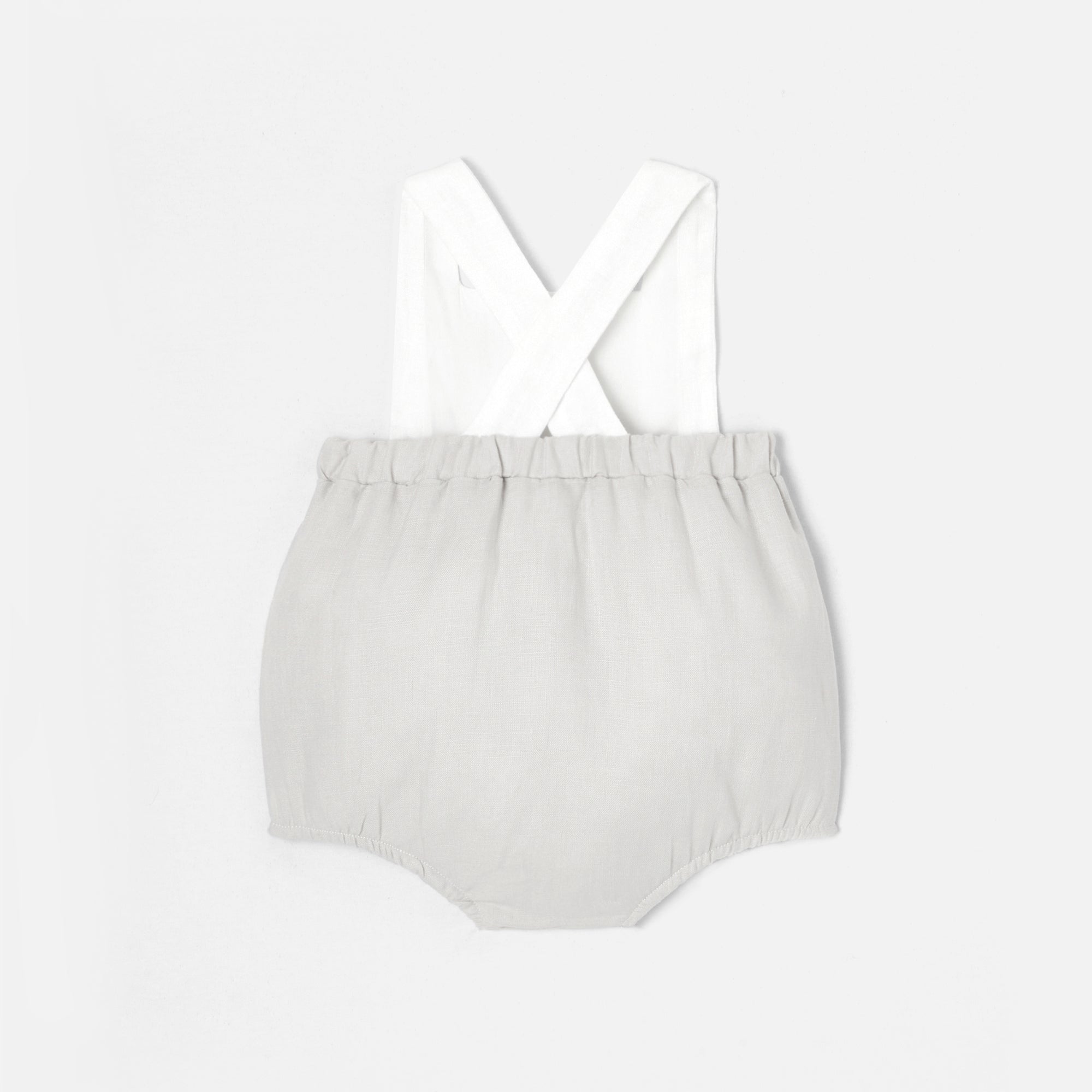 1 QTY / BLANC/GRIS PAP COMBINAISON/ BLOOMER CHATEAU