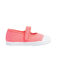 1 QTY / ROSE FLUO CHAUSSURES TOILE PENNY COL
