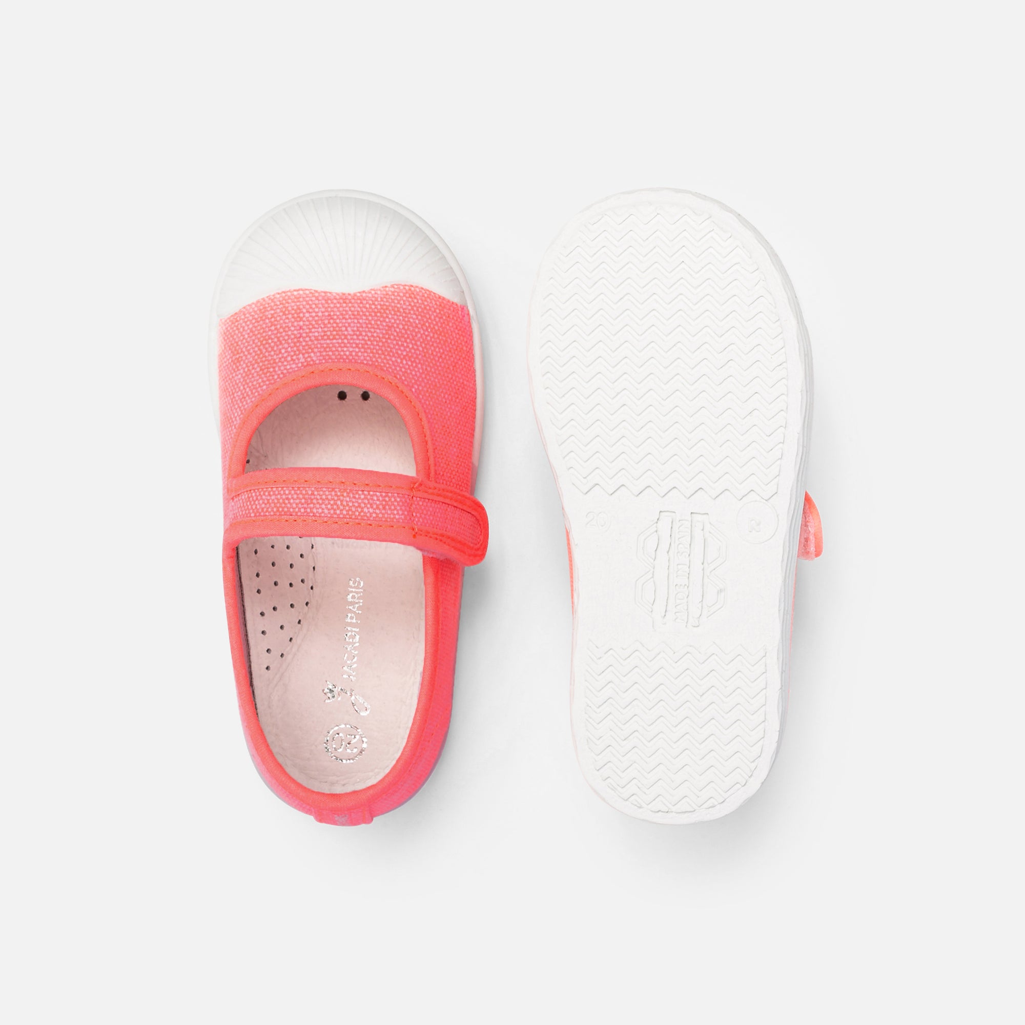 1 QTY / ROSE FLUO CHAUSSURES TOILE PENNY COL