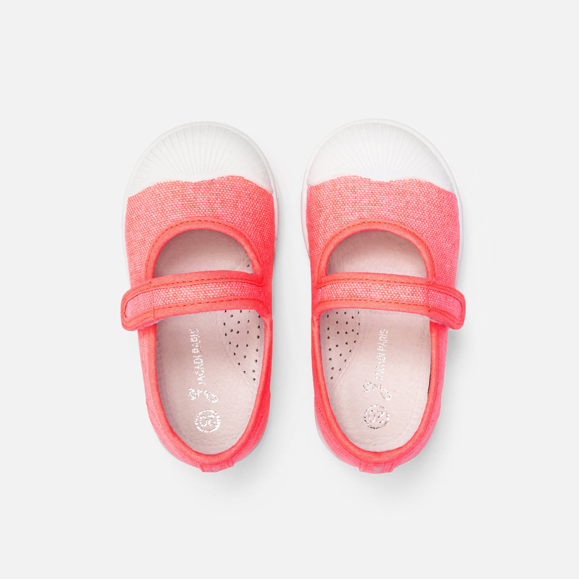 1 QTY / ROSE FLUO CHAUSSURES TOILE PENNY COL