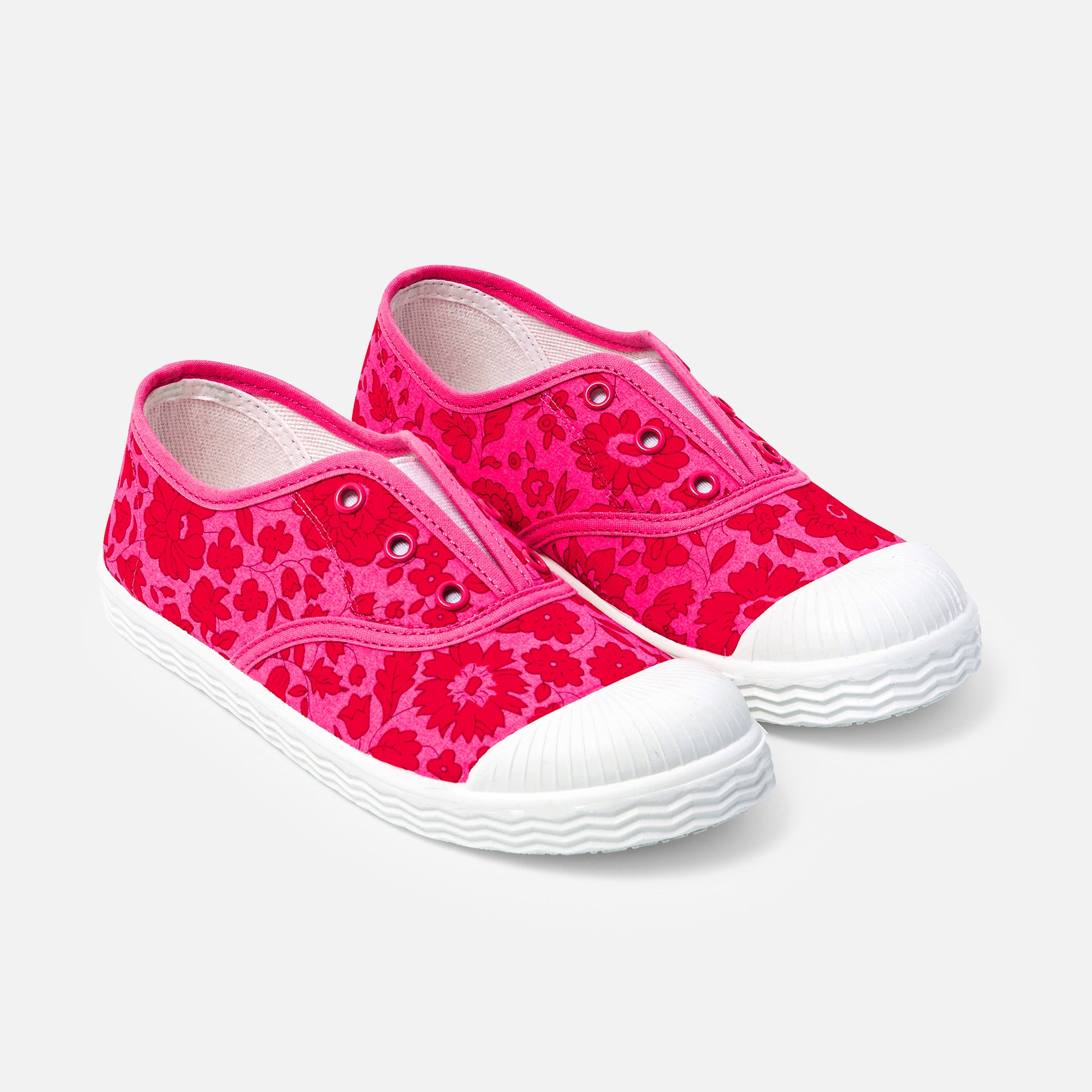 3 QTY / ROSE/ROUGE CHAUSSURES TOILE DIAMANT