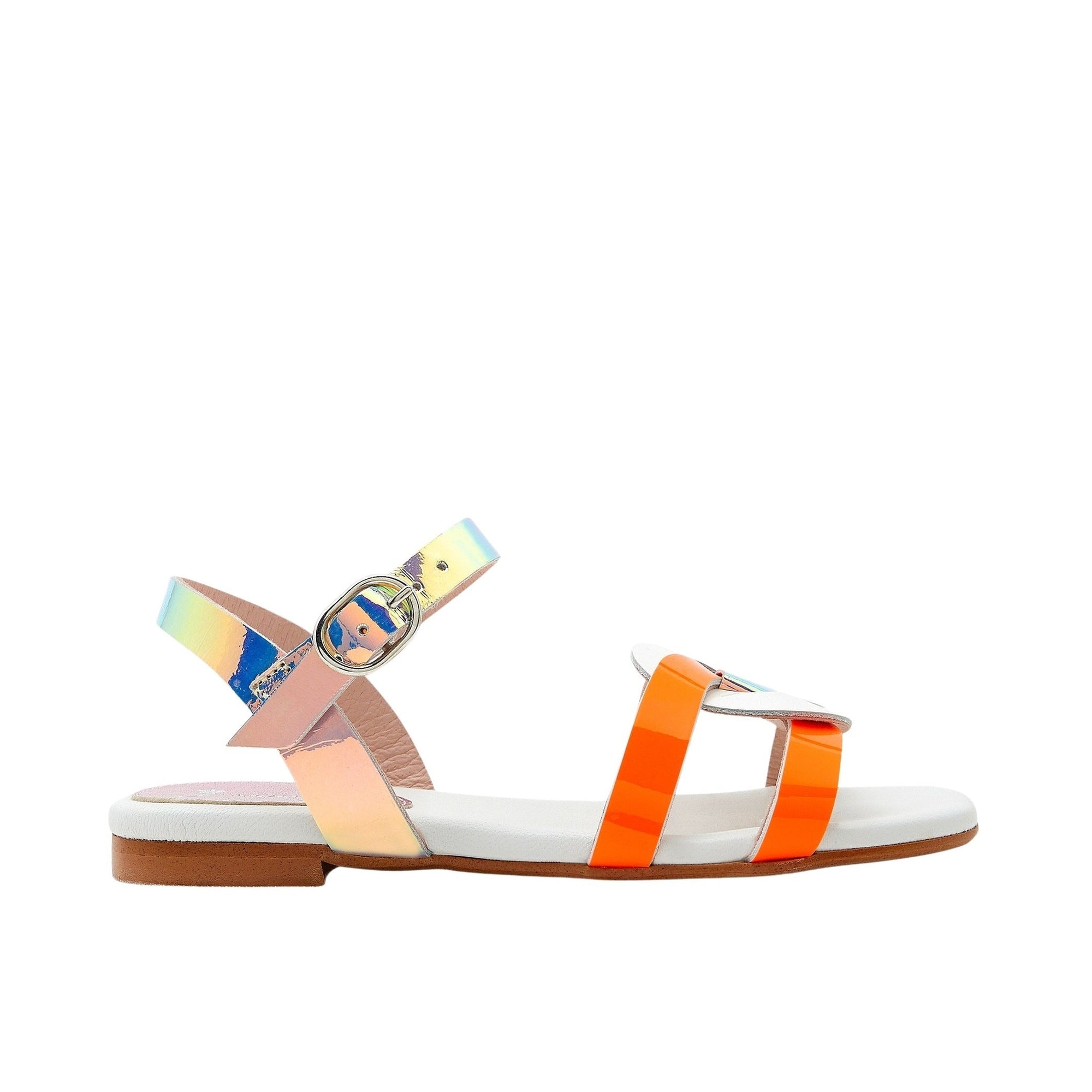 64 QTY / ROSE/MULTICO CHAUSSURES CUIR ANAIS