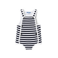 802 QTY / MARINE/BLANC PAP COMBINAISON/ BLOOMER COUSTEAU