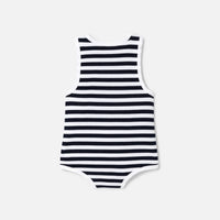 802 QTY / MARINE/BLANC PAP COMBINAISON/ BLOOMER COUSTEAU