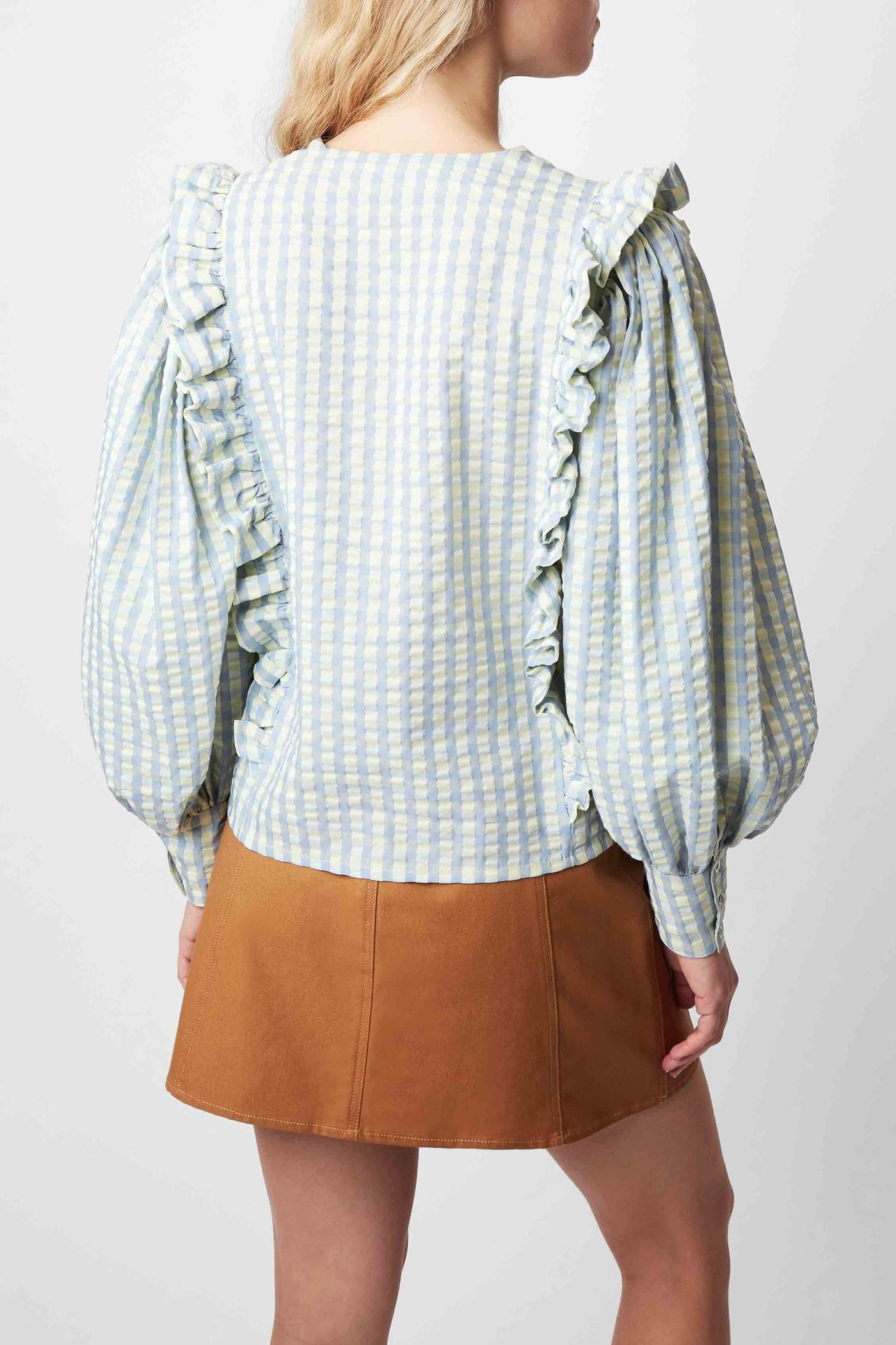 Blouse Dustin à carreaux - Ciel