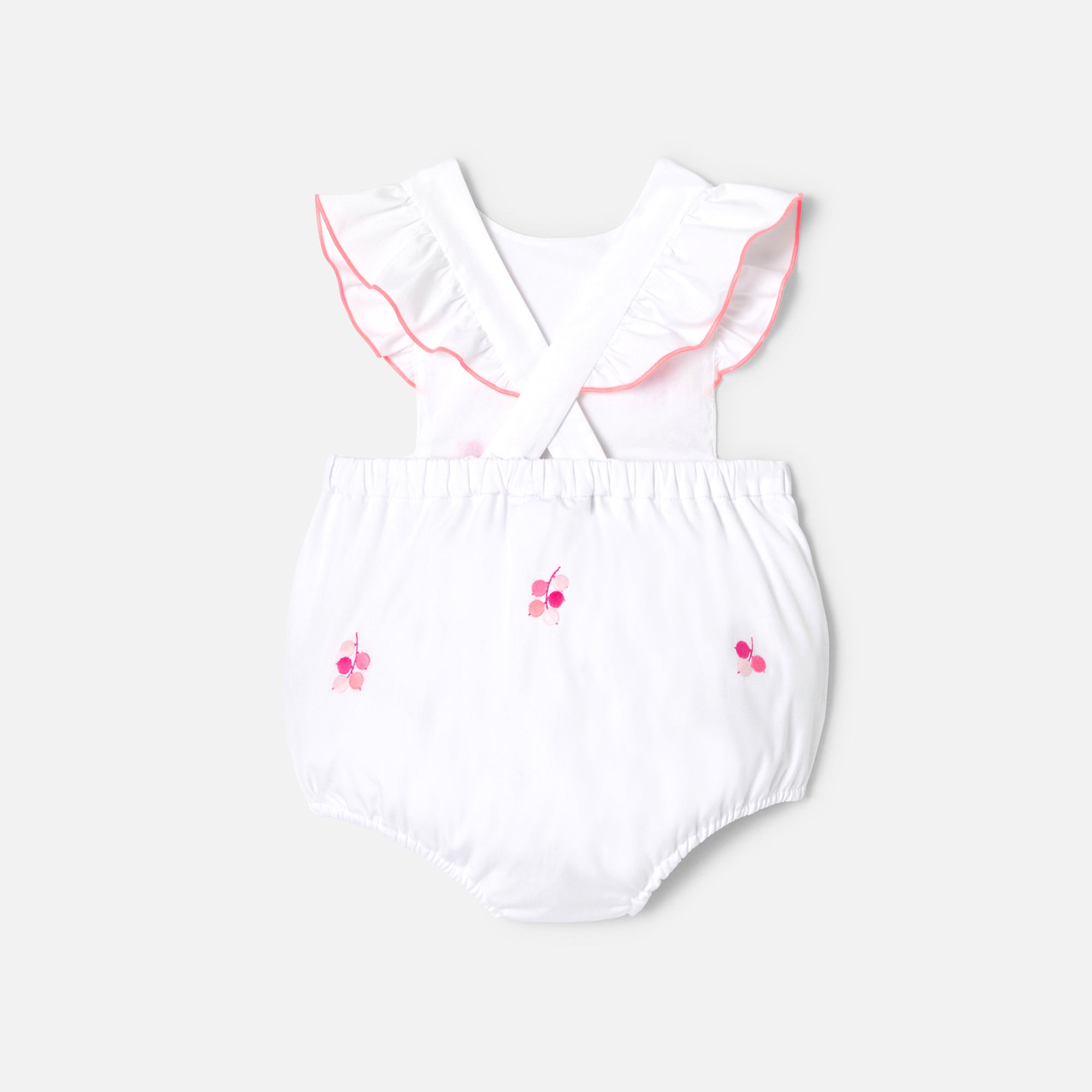 1 QTY / BLANC/MULTICO PAP COMBINAISON/ BLOOMER COQUILLAGE