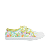 1 QTY / VERT/MULTICO CHAUSSURES TOILE BAGUETTE