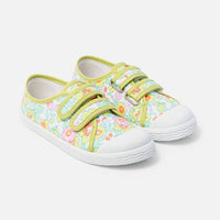 1 QTY / VERT/MULTICO CHAUSSURES TOILE BAGUETTE