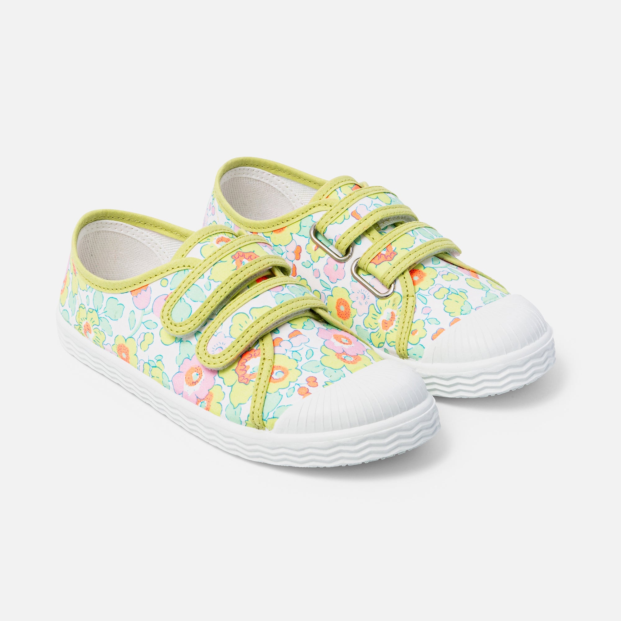 1 QTY / VERT/MULTICO CHAUSSURES TOILE BAGUETTE