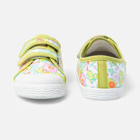 1 QTY / VERT/MULTICO CHAUSSURES TOILE BAGUETTE