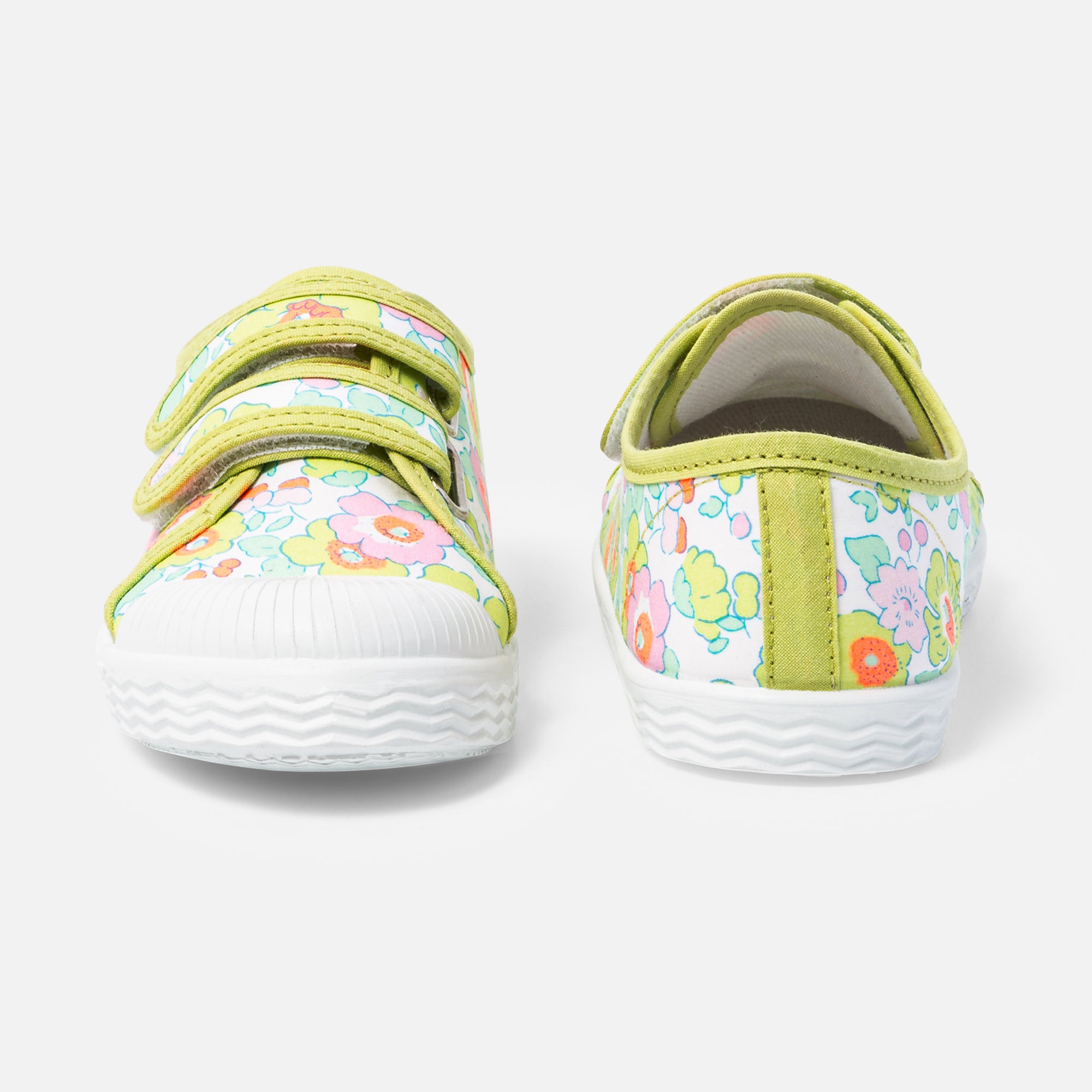 1 QTY / VERT/MULTICO CHAUSSURES TOILE BAGUETTE