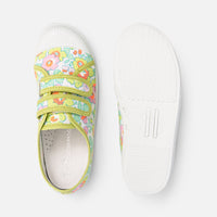 1 QTY / VERT/MULTICO CHAUSSURES TOILE BAGUETTE