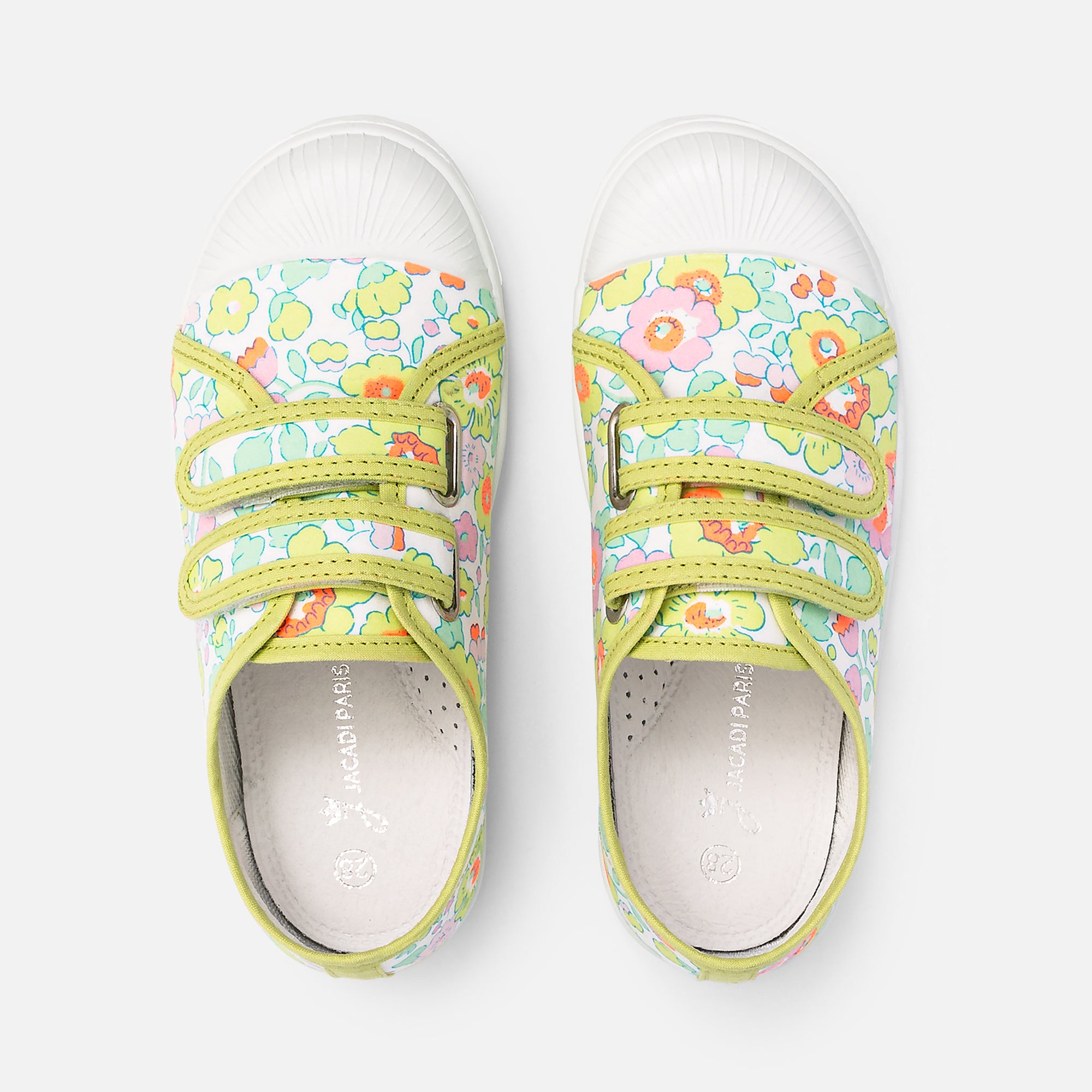 1 QTY / VERT/MULTICO CHAUSSURES TOILE BAGUETTE