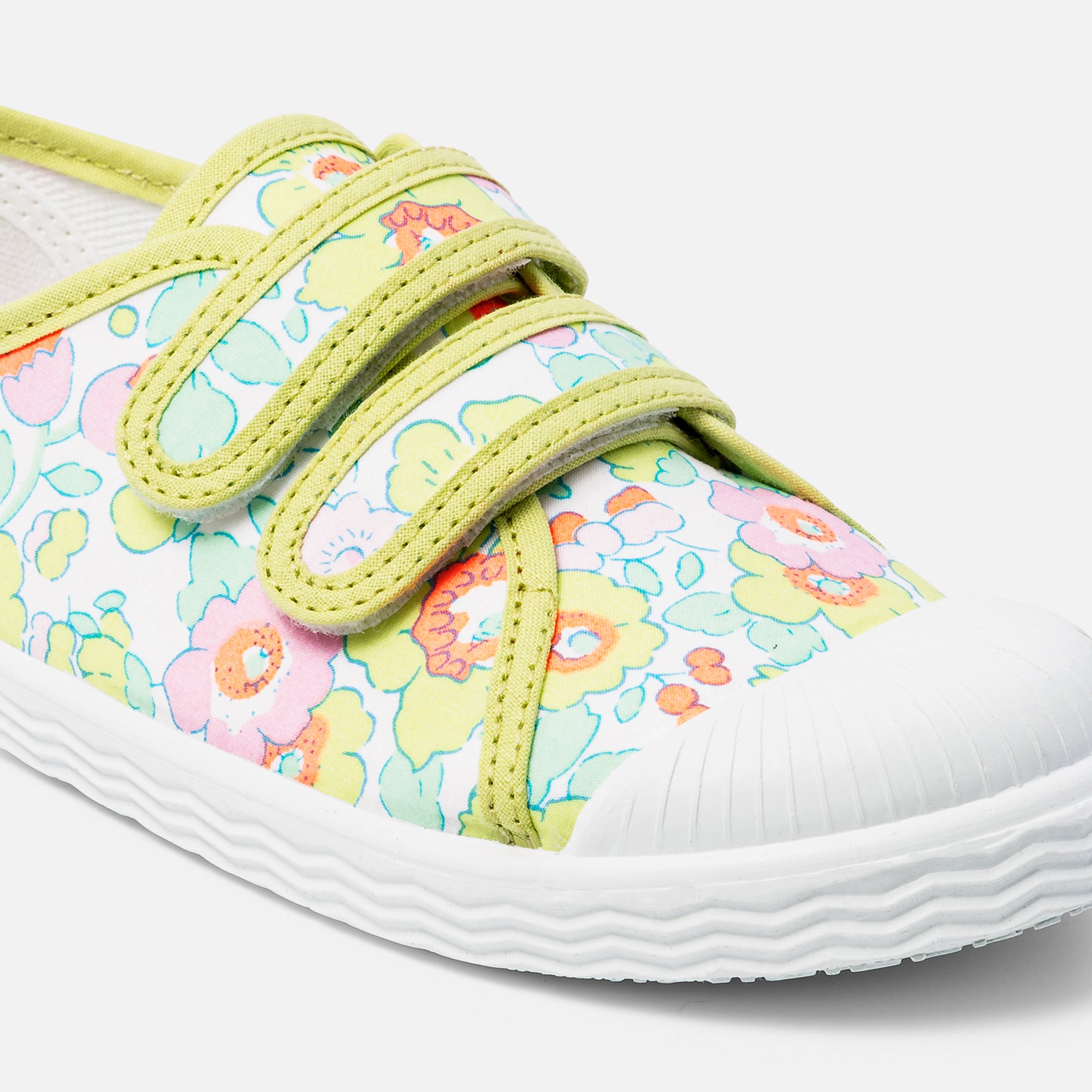 1 QTY / VERT/MULTICO CHAUSSURES TOILE BAGUETTE