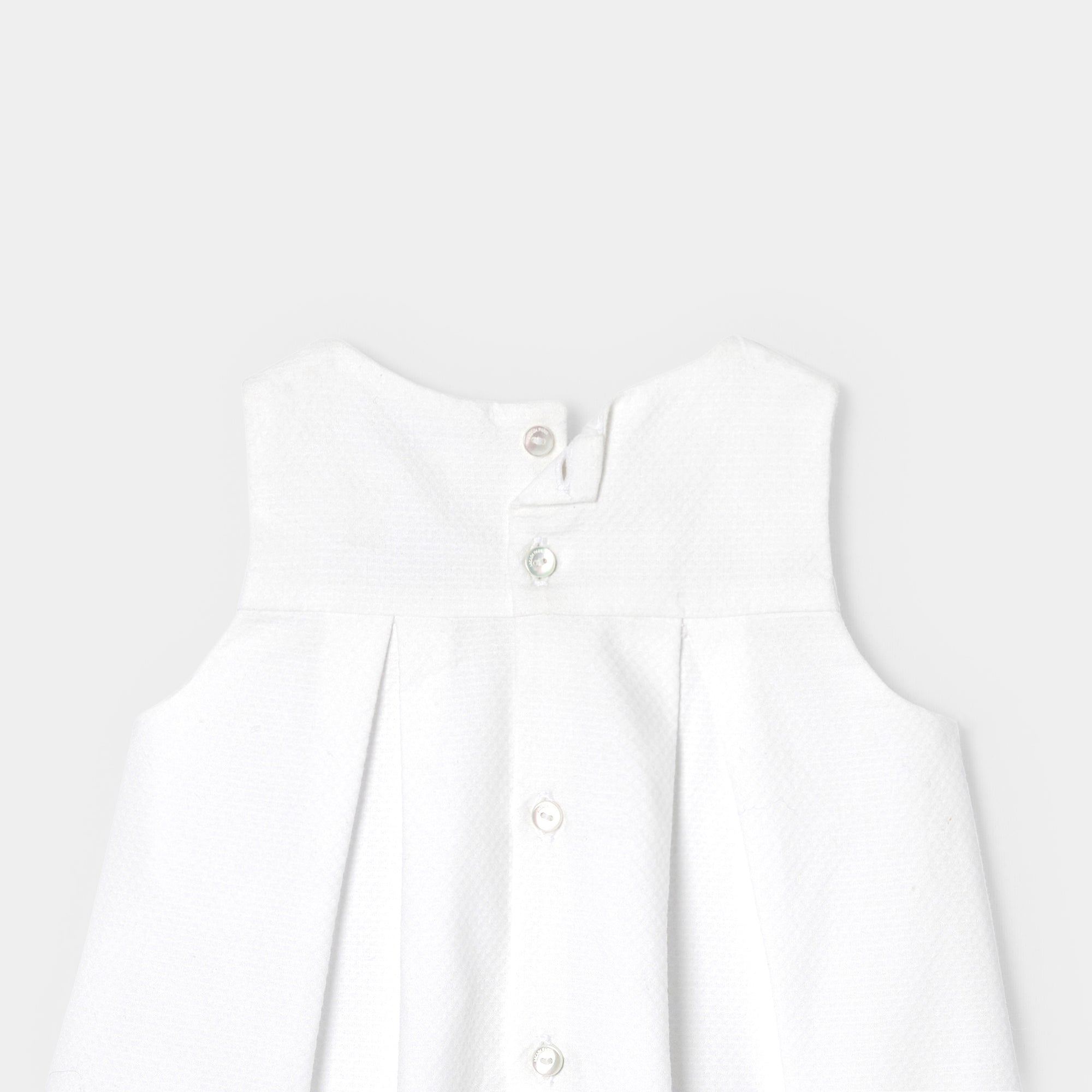 3 QTY / BLANC JACADI PAP ROBE CORAIL
