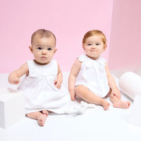 3 QTY / BLANC JACADI PAP ROBE CORAIL
