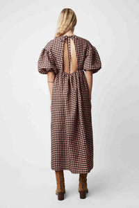 Robe longue Tams à carreaux - Poudre