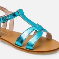 2 QTY / BLEU TURQUOISE CHAUSSURES CUIR ANNE