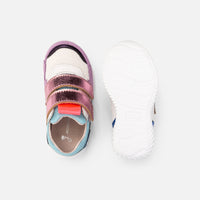 1 QTY / ROSE/MULTICO CHAUSSURES CUIR CLUB BIS BB