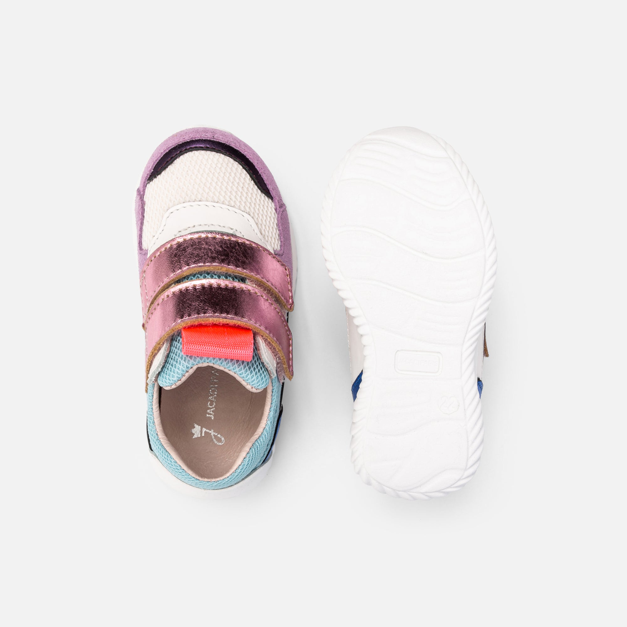 1 QTY / ROSE/MULTICO CHAUSSURES CUIR CLUB BIS BB