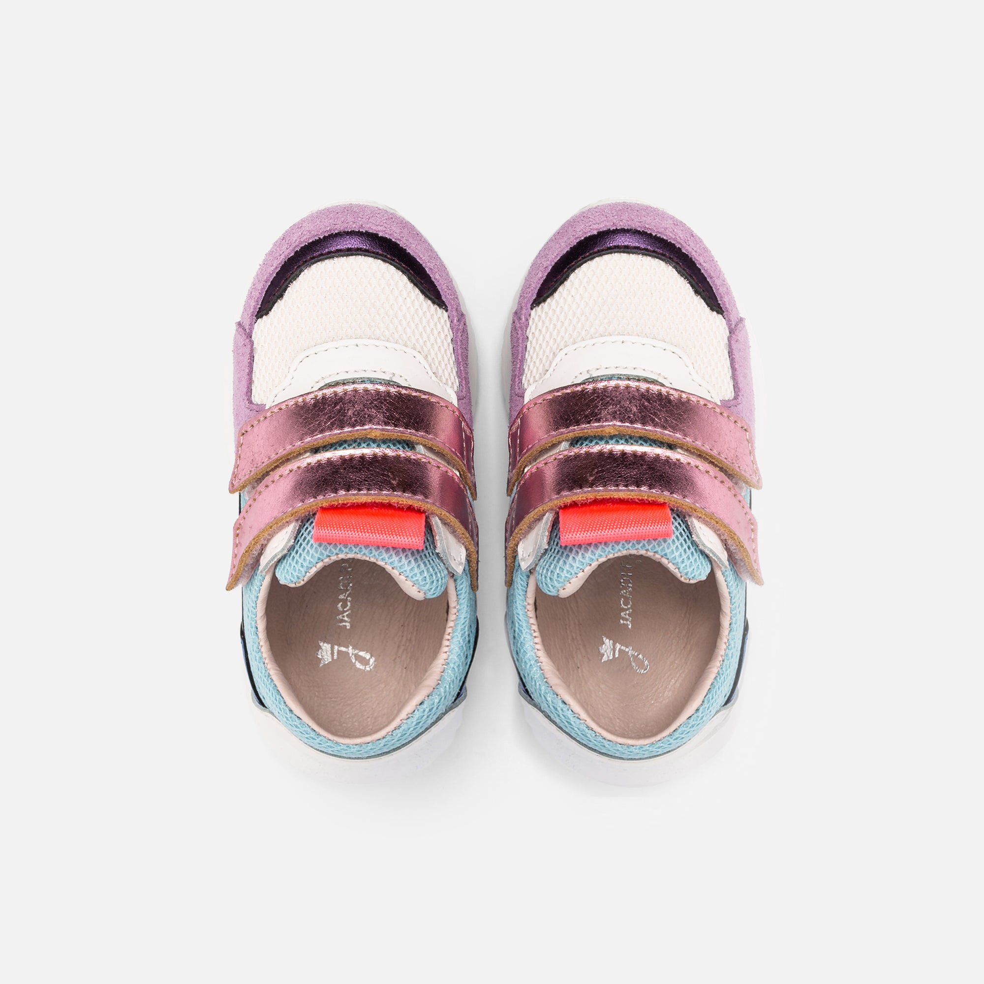 1 QTY / ROSE/MULTICO CHAUSSURES CUIR CLUB BIS BB