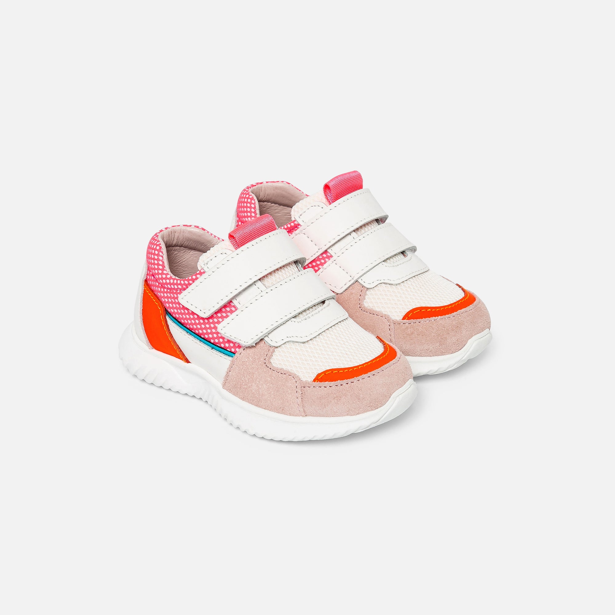 1 QTY / BLANC/MULTICO CHAUSSURES CUIR CLUB BIS BB