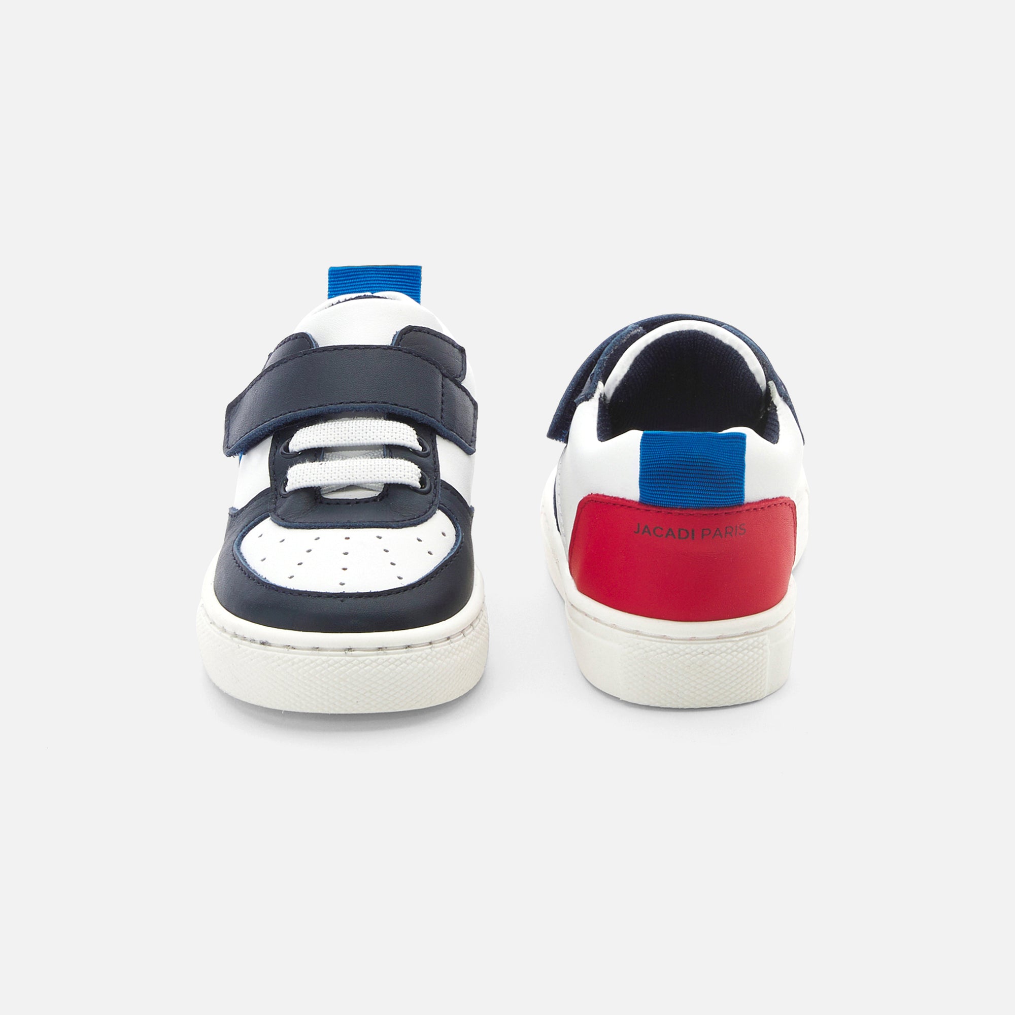 2 QTY / MARINE/ROUGE CHAUSSURES CUIR FRED BB