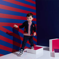 2 QTY / MARINE/ROUGE CHAUSSURES CUIR FRED BB